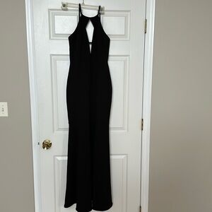 BCBGMaxazria - new - size 6 - “Halter” black - long dress